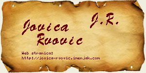 Jovica Rvović vizit kartica